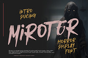 Miroter – Horror Brush Display Font, a Font by Bayuktx (Thumbnail 1 of 8)