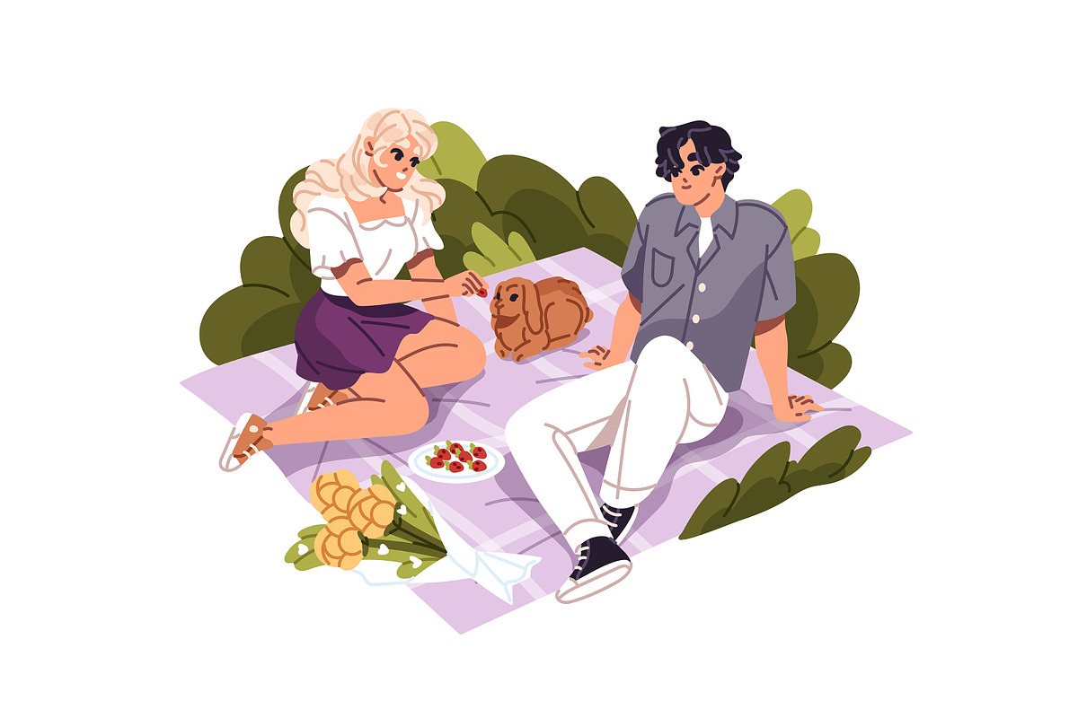 Happy people with cute pets set, an Animal Illustration by PaperTrident (Photo 6 of 9)