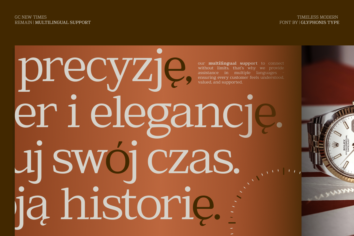 GC New Times Remain - Timeless Serif, a Serif Font by Glyphonic (Photo 7 of 16)