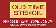 Old Time Stencil JNL, a Font by Jeff Levine Fonts (Thumbnail 1 of 5)