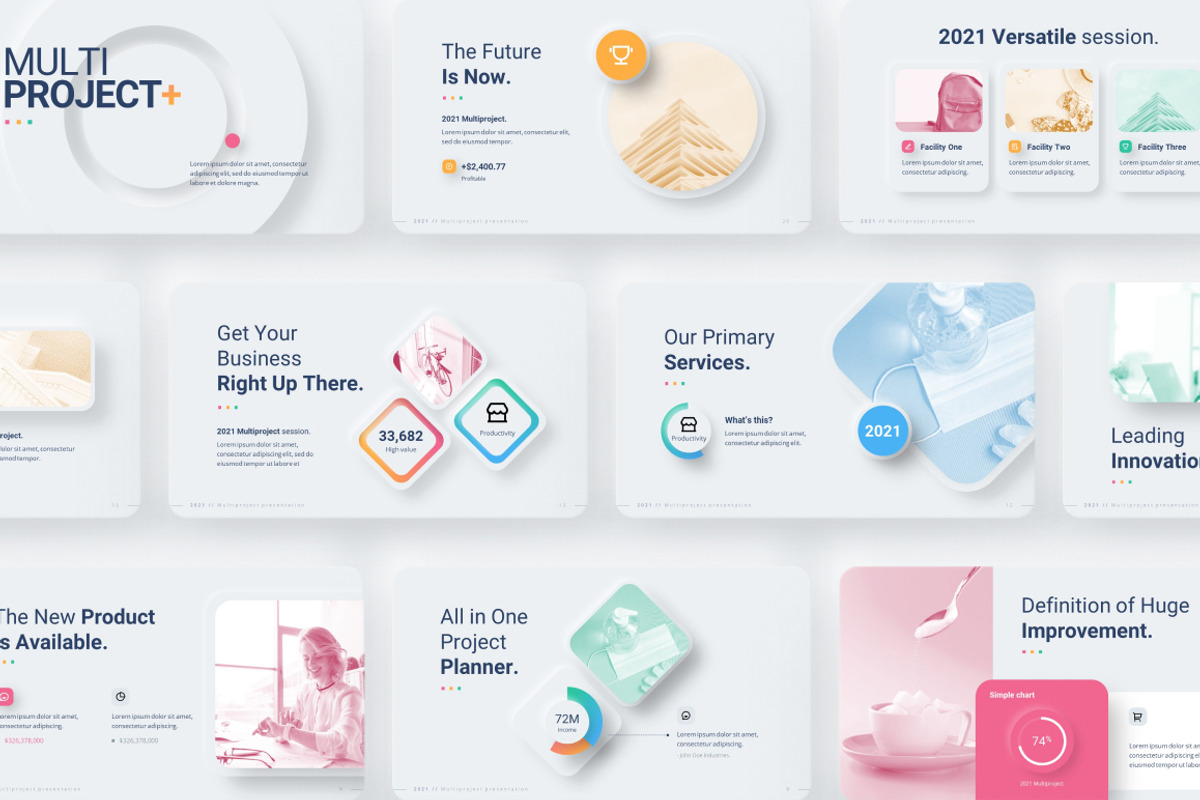 Neumorphic Style 2021 Powerpoint, a Presentation Template by Brandearth RRGraph (Photo 9 of 30)