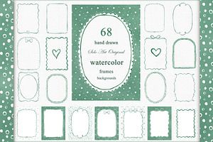 Sage Green Watercolor Bows Frames