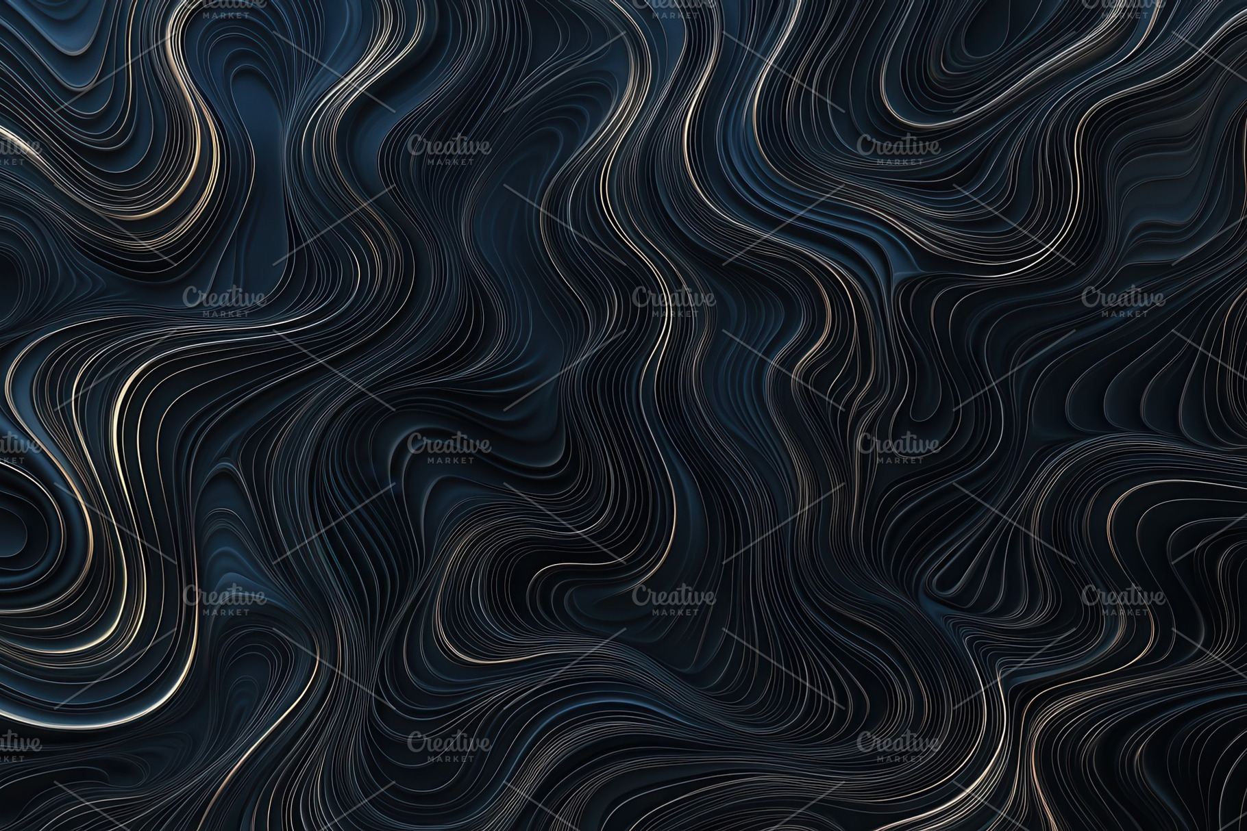 A dark 3D backdrop with organic line, a Photo by Pavel_design