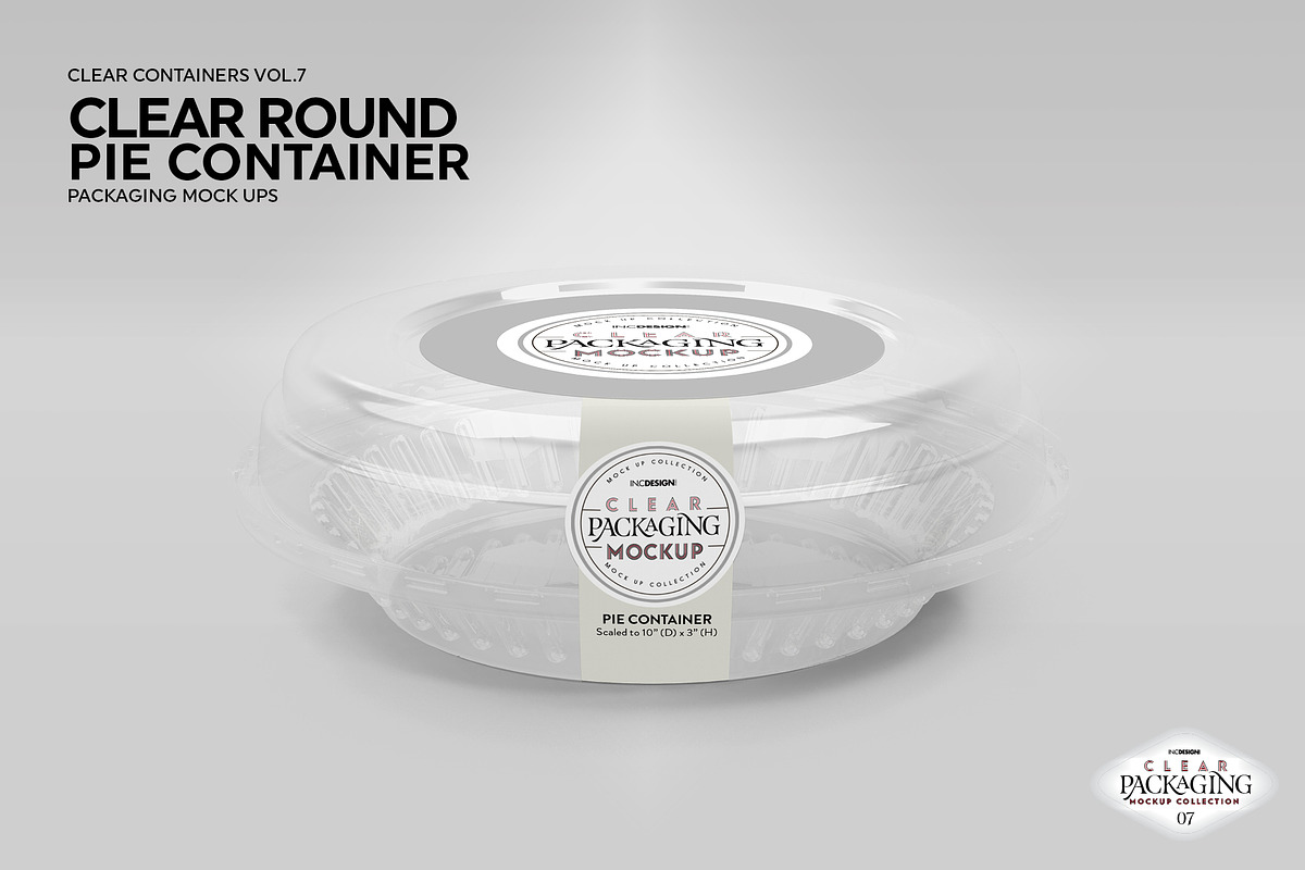 Clear Pie Container Packaging Mockup, a Product Mockup by INCDesign (Photo 7 of 8)