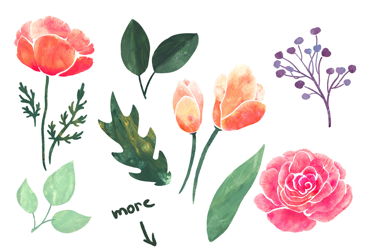 Monotype Flowers, a Decorative Illustration by AlenaO (Photo 3 of 10)