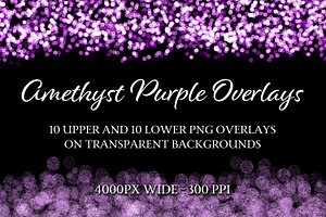 Amethyst Purple Overlays