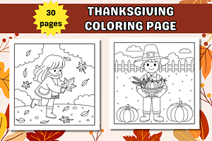 Cute Thanksgiving Coloring Page