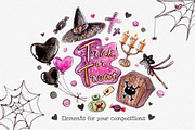 Halloween Pumpkins set +5 patterns, a Decorative Illustration by Kristina Crocus (Thumbnail 4 of 4)