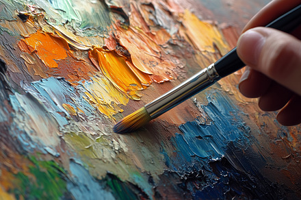 Hand paints abstraction with paint, an Arts & Entertainment Photo by MistyDay