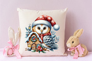 Christmas Barn Owl  PNG, an Illustration by Designking (Thumbnail 4 of 4)