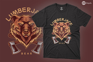 Lumberjack Bear - Illustration