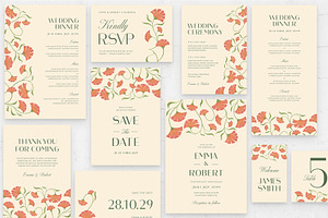 Floral Wedding Stationery Templates