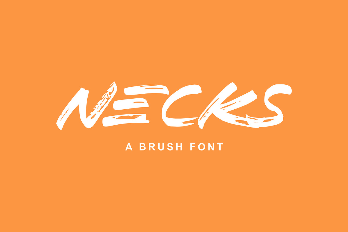 NECKS | A BRUSH FONT, a Font by Andika Fez (Photo 1 of 8)