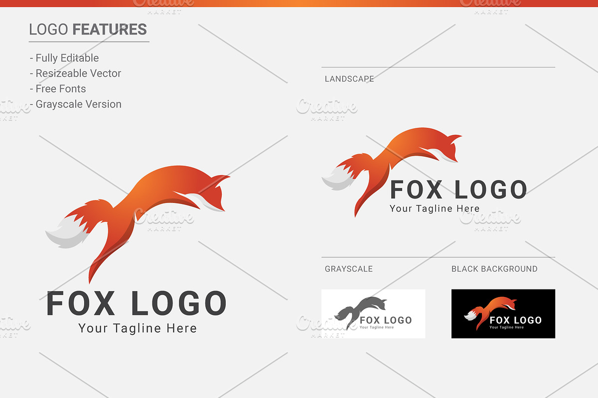 Fox Logo, a Branding & Logo Template by Ben Naveed