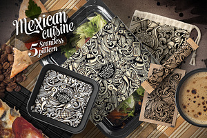 Mexican Food Graphics Patterns