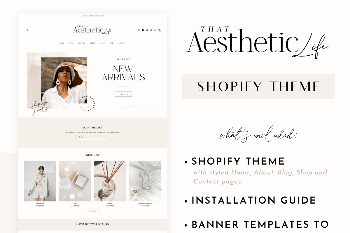 Shopify Theme Aesthetic White, a Shopify Template by Design Pixie (Photo 2 of 7)