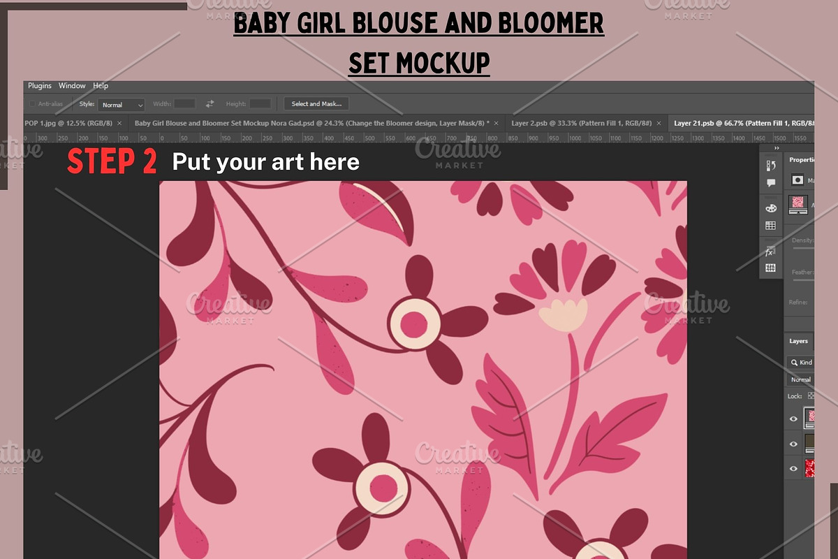 Baby Blouse and Bloomer Set Mockup, a Hoody Mockup by Nora Gad (Photo 3 of 21)