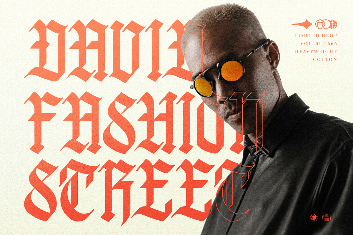 Raquens | Blackletter Display, a Blackletter Font by Denustudios (Photo 3 of 9)