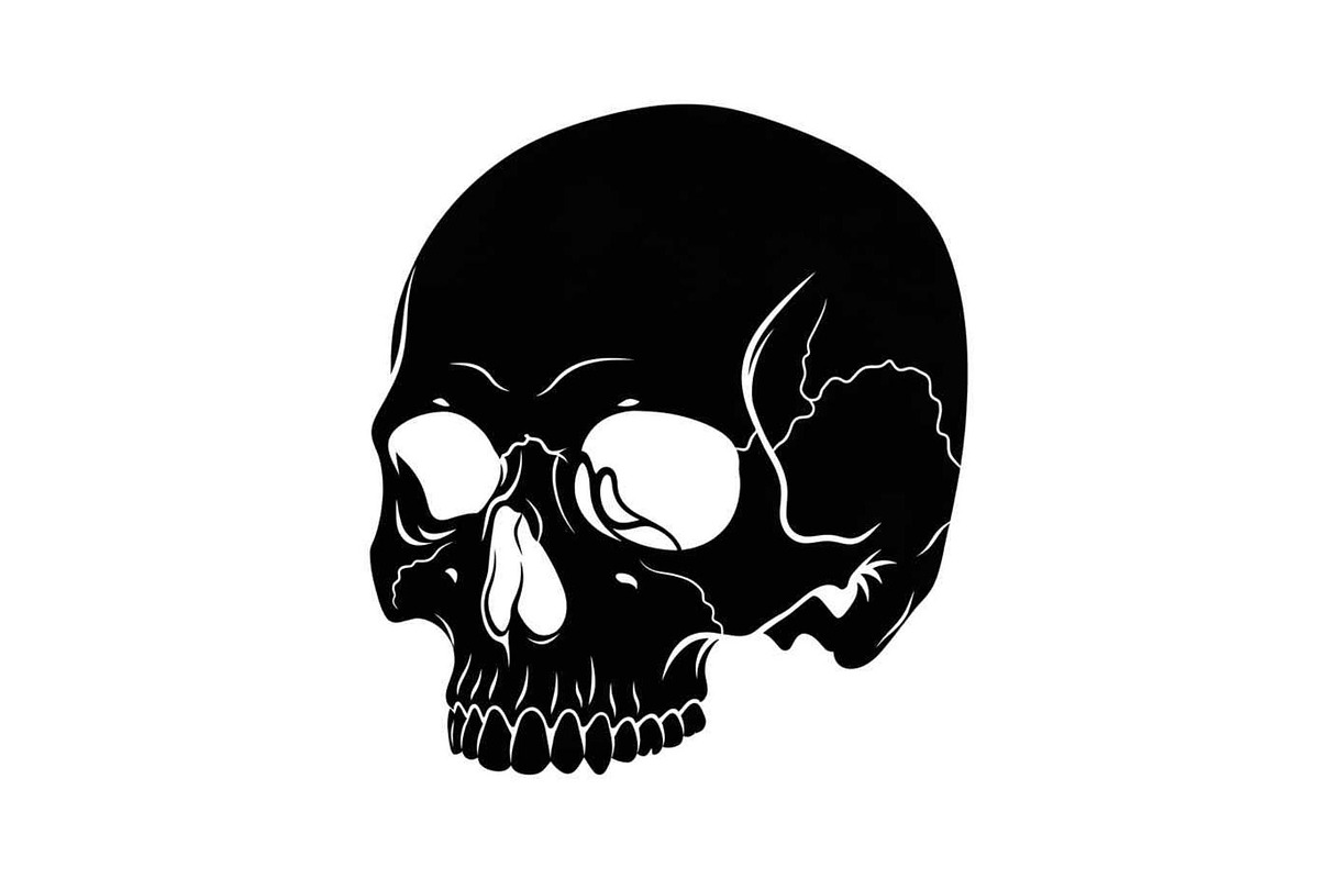 50 Skull Head Silhouette Vector Bund, an Illustration by Creativeshirt (Photo 32 of 51)