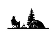 Outdoor Camping Silhouette Set, an Object Graphic by yasushie (Thumbnail 7 of 7)