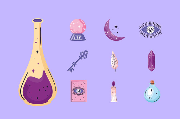 Esoteric Magic Illustration Set preview 2