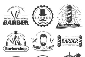 Barbershops Graphic Emblems