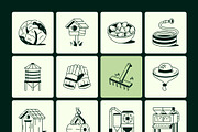 Farming Drawing Illustration Set, an Outline Icon by Vectors Market (Thumbnail 7 of 8)