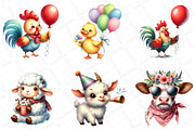 Funny Farm Animal Clipart Bundle, an Illustration by DreamPrint404 (Thumbnail 4 of 6)