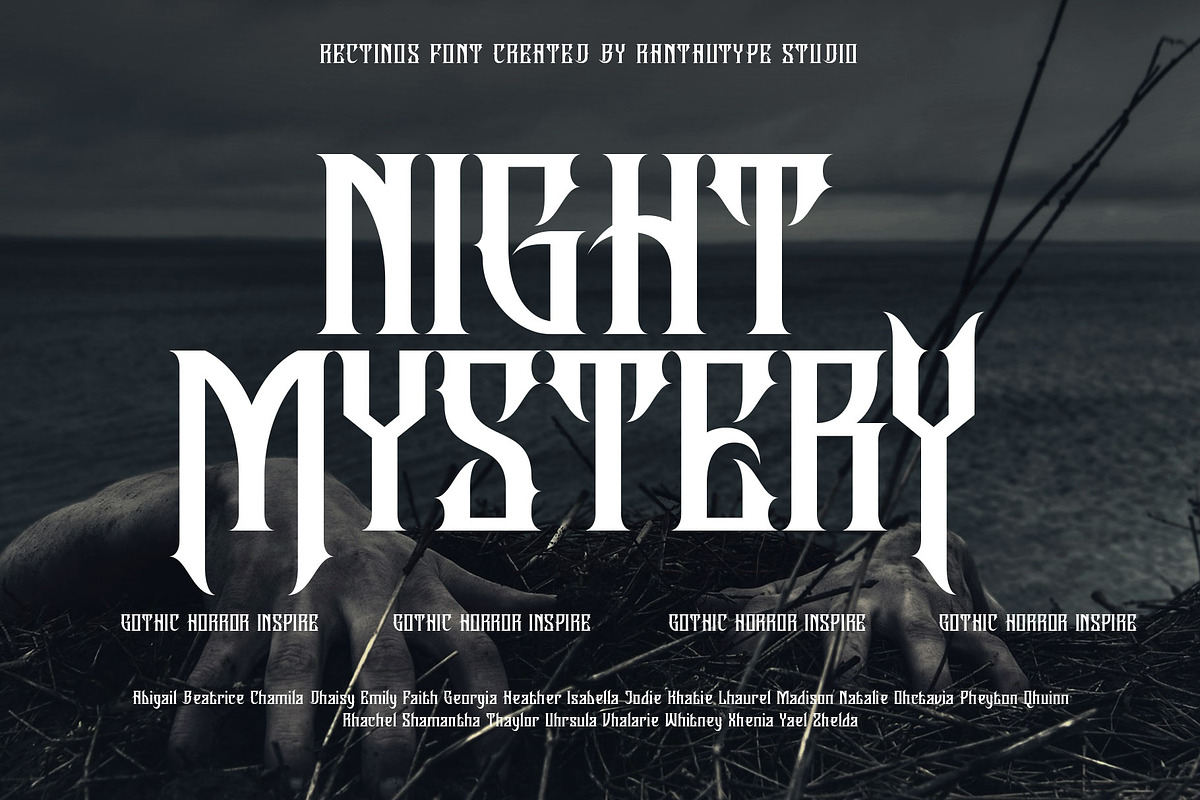 Rectinos A Blackletter Font, a Blackletter Font by RantautypeStudio (Photo 5 of 15)