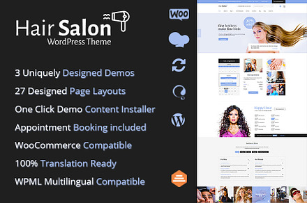 Beauty & Hair Salon WordPress Theme