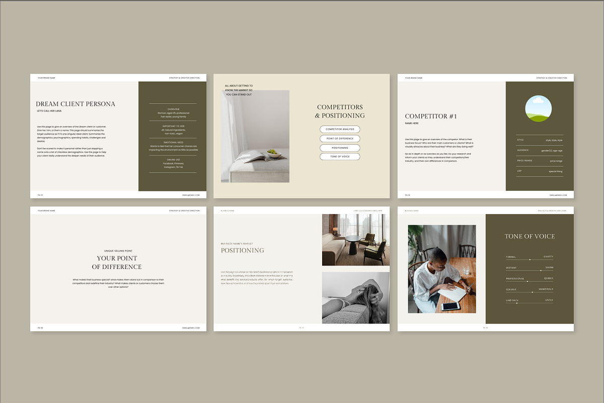 Branding Strategy Template + BONUS, a Presentation Template by Studio_Evergreen (Photo 8 of 12)