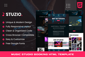 Stuzio -Studio Booking HTML Template