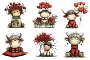 Valentine Highland Cow Png, an Illustration by Daily.Designs (Thumbnail 6 of 8)