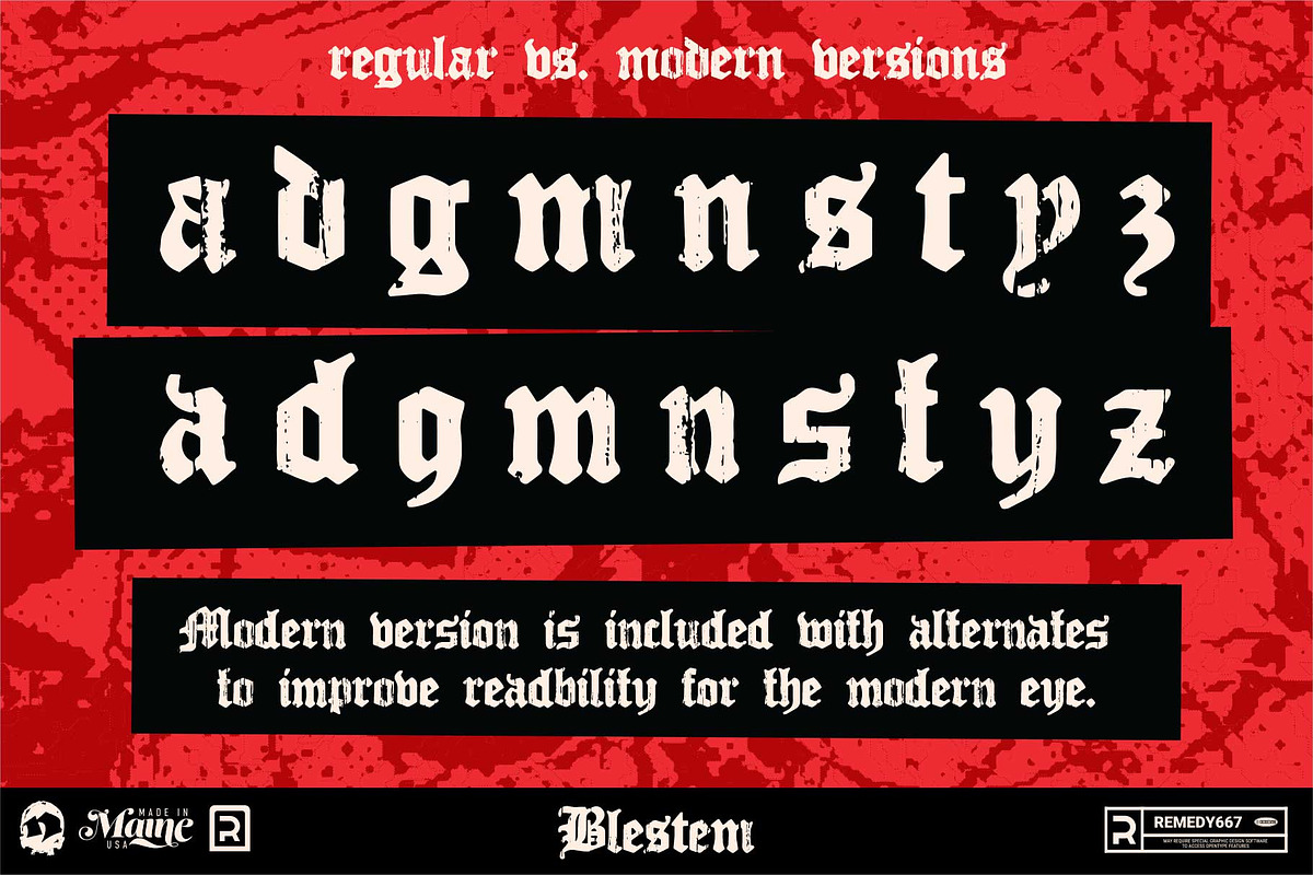 Blestem – Gothic Horror Typeface, a Blackletter Font by Remedy667 (Photo 5 of 6)