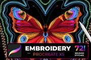 72 Brush-stitch Embroidery PROCREATE, a Brush Add-On by Graphics Resources (Thumbnail 10 of 11)