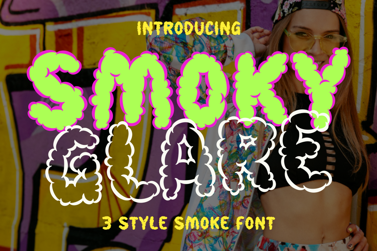 Smoky Glare Smoke Font, a Font by PutraCetol Studio (Photo 1 of 5)