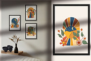 POSITIVE RETRO, BOHO GROOVY CLIPART, a Decorative Illustration by Usis (Thumbnail 15 of 20)