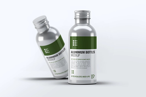 Aluminium Bottles 6 Mockup, an Advertising Mockup by Hubzway