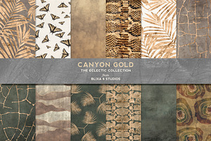 Canyon Gold Palm & Snake Graphics