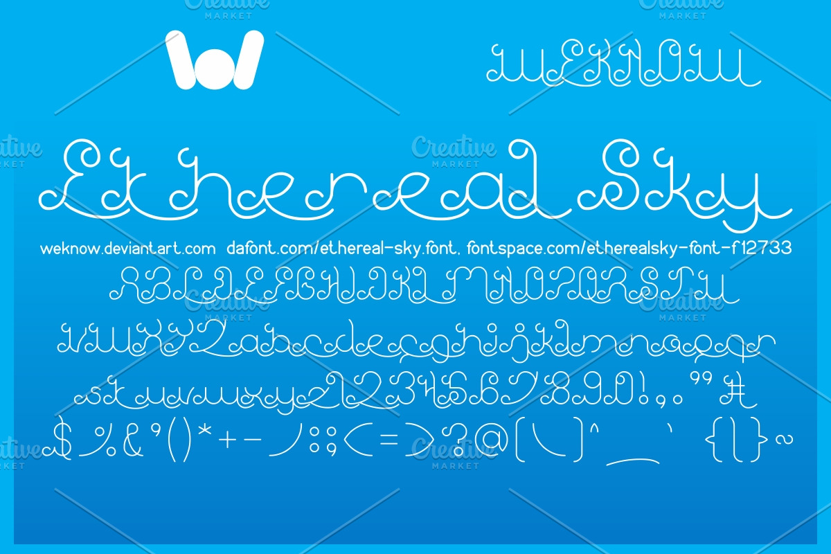 ethereal sky font