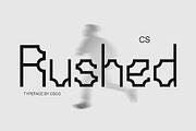 CS Rushed – Techno Font, a Sans Serif Font by Craft Supply Co. (Thumbnail 1 of 8)