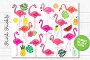 Flamingo Clipart and Vectors, an Animal Illustration by PinkPueblo (Thumbnail 2 of 2)