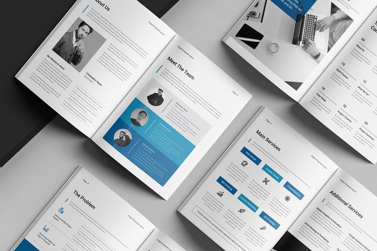 Project Proposal Template, a Brochure Template by DesignCrest (Photo 6 of 14)