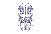 Mystical Bird with Arrow Vector, an Education Illustration by Tovarkovdesign (Thumbnail 2 of 9)