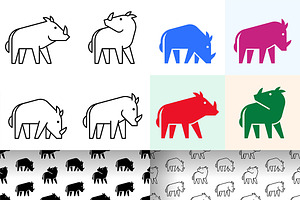 Warthog Logo, a Graphic by NataliiaVolyk