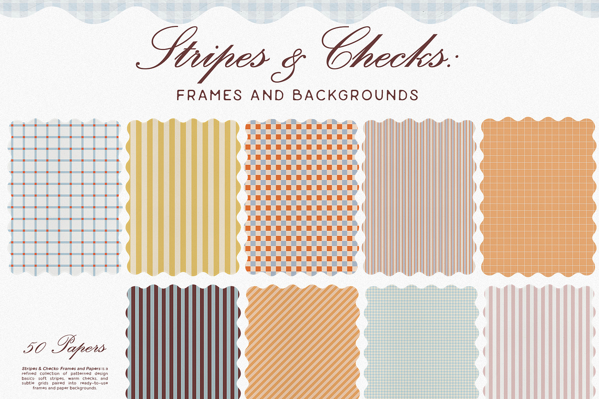 Stripes & Checks: Frames Backgrounds, a Texture Graphic by Purple (Photo 13 of 15)
