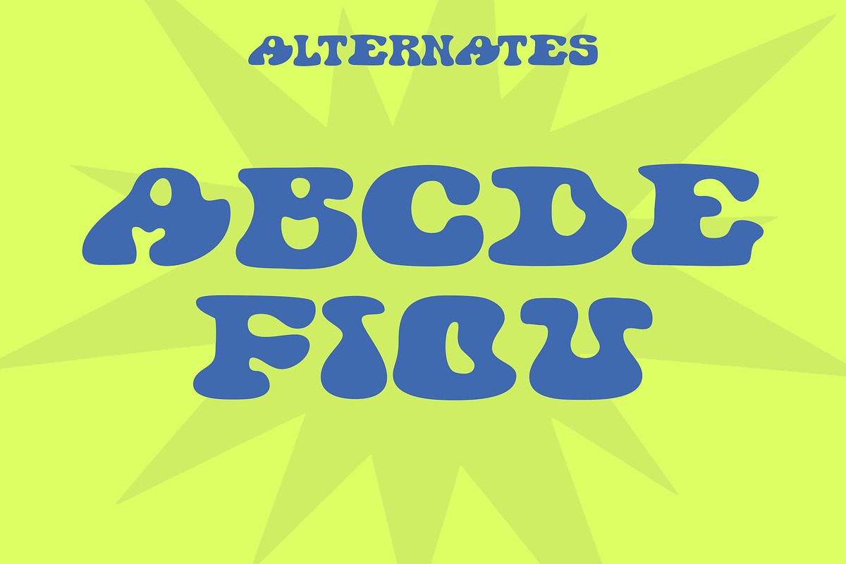 Retro Bold Psychedelic Font, a Handwritten Font by Simetrica Labs (Photo 11 of 11)