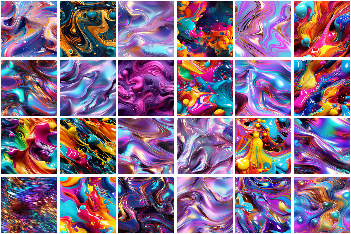 Holographic Liquid Seamless Pattern, a Pattern Graphic by Forhadx5 (Photo 6 of 6)