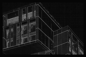 Architecture Sketch Photoshop Effect