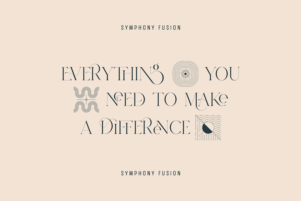 Symphony Fusion Creative Typeface, a Serif Font by VP Fonts (Photo 10 of 18)